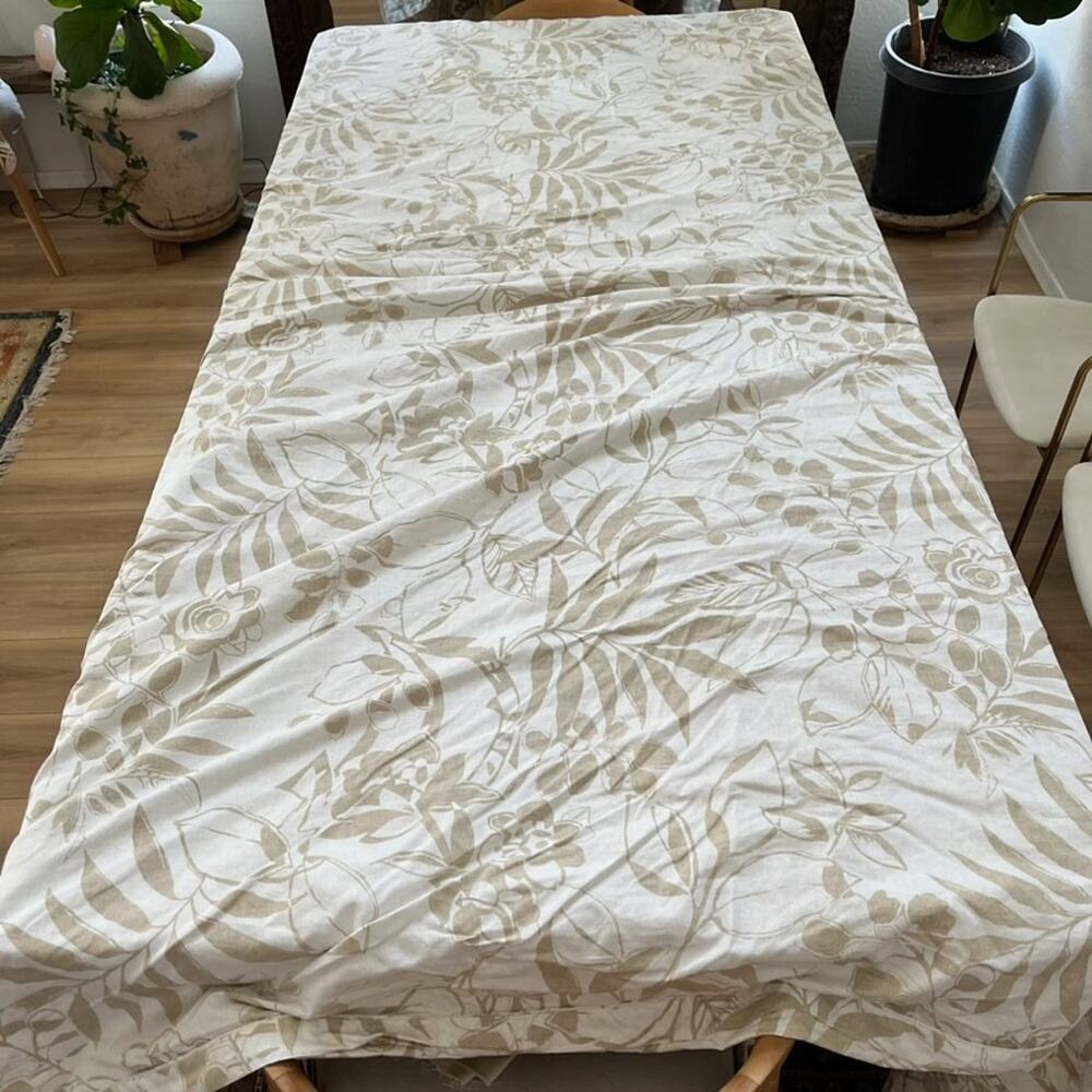 Ralph Lauren Cecily Palmetto King Size Duvet Cover Tan Botanical Cotton